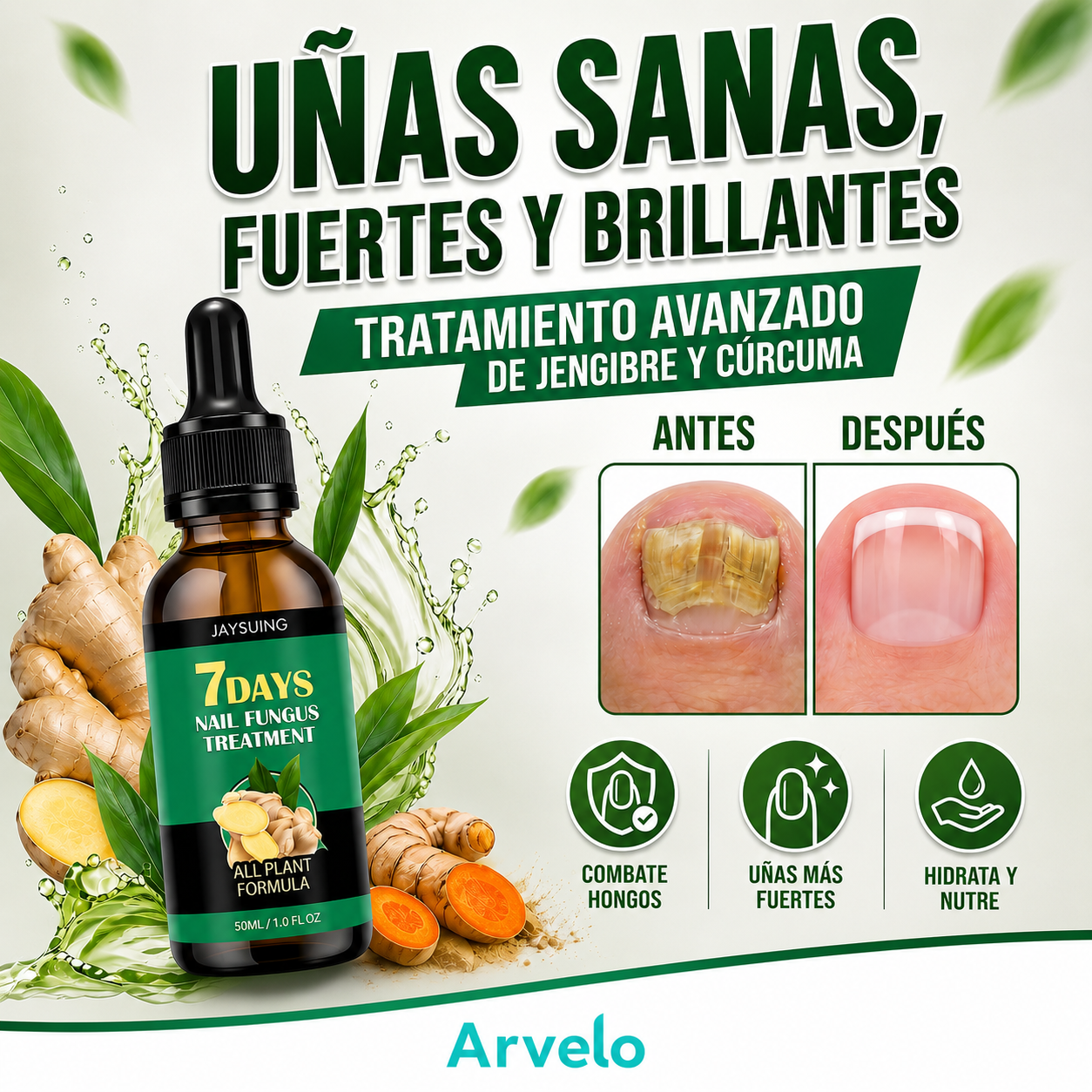 TRATAMIENTO ANTIHONGOS PARA UÑAS 100% NATURAL
