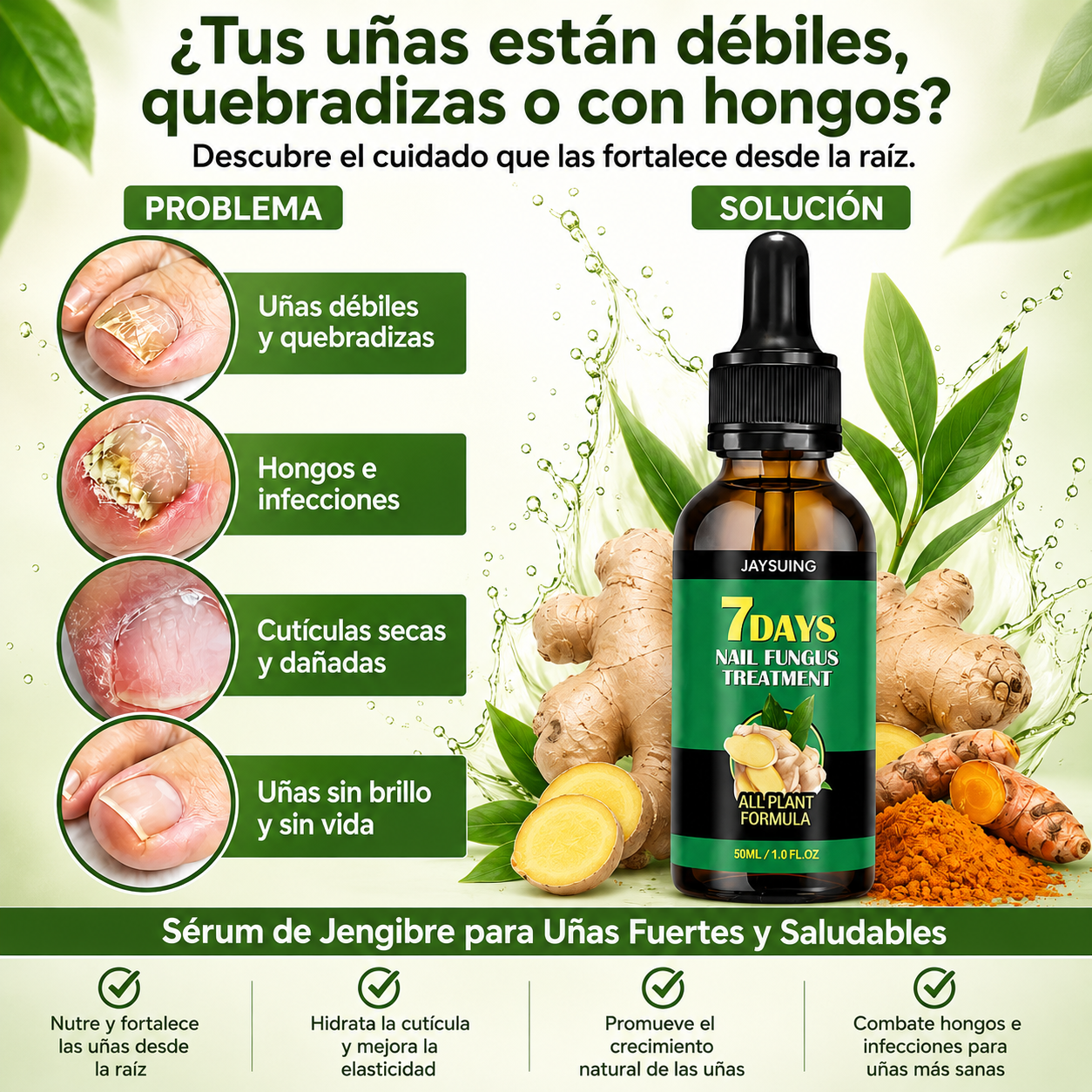 TRATAMIENTO ANTIHONGOS PARA UÑAS 100% NATURAL
