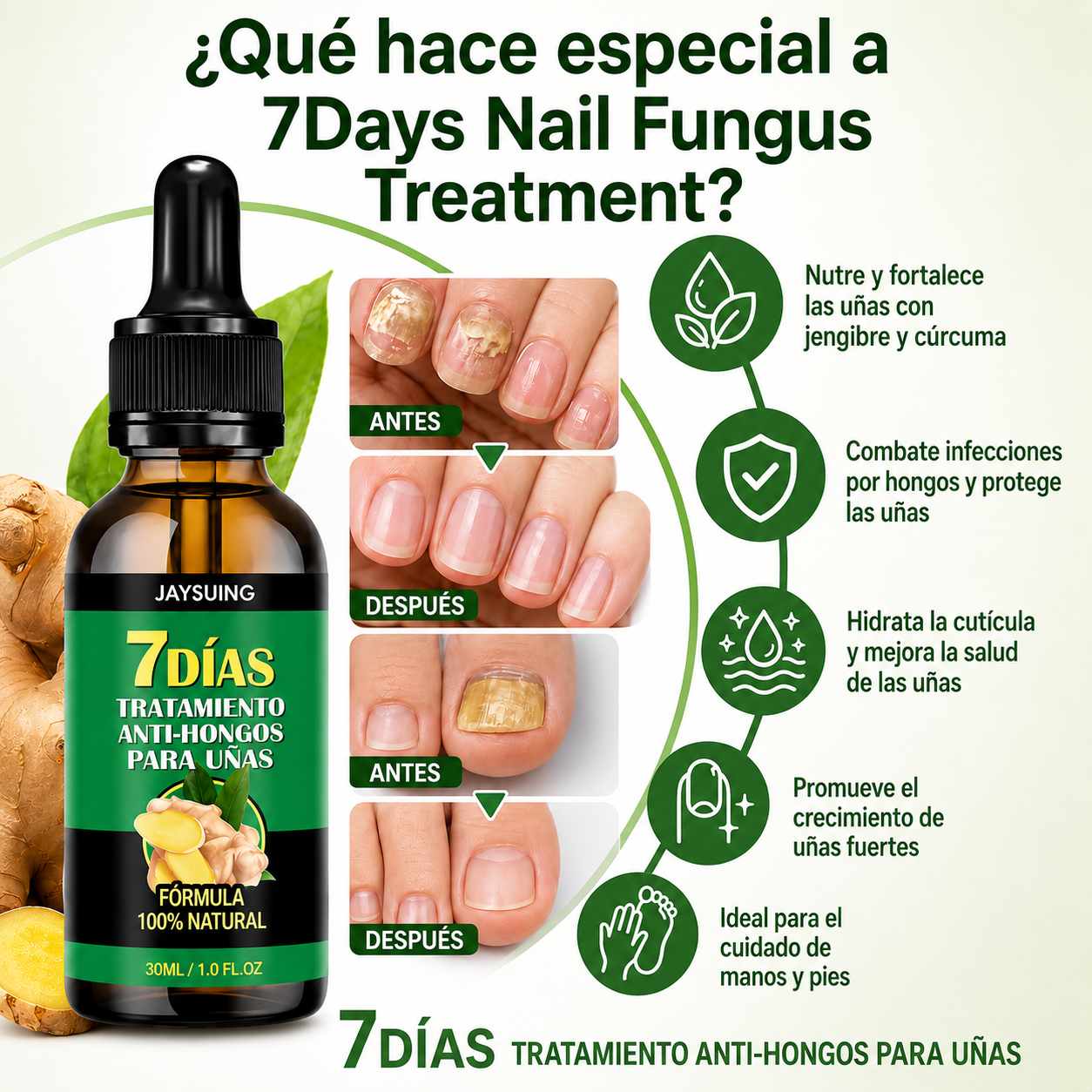 TRATAMIENTO ANTIHONGOS PARA UÑAS 100% NATURAL