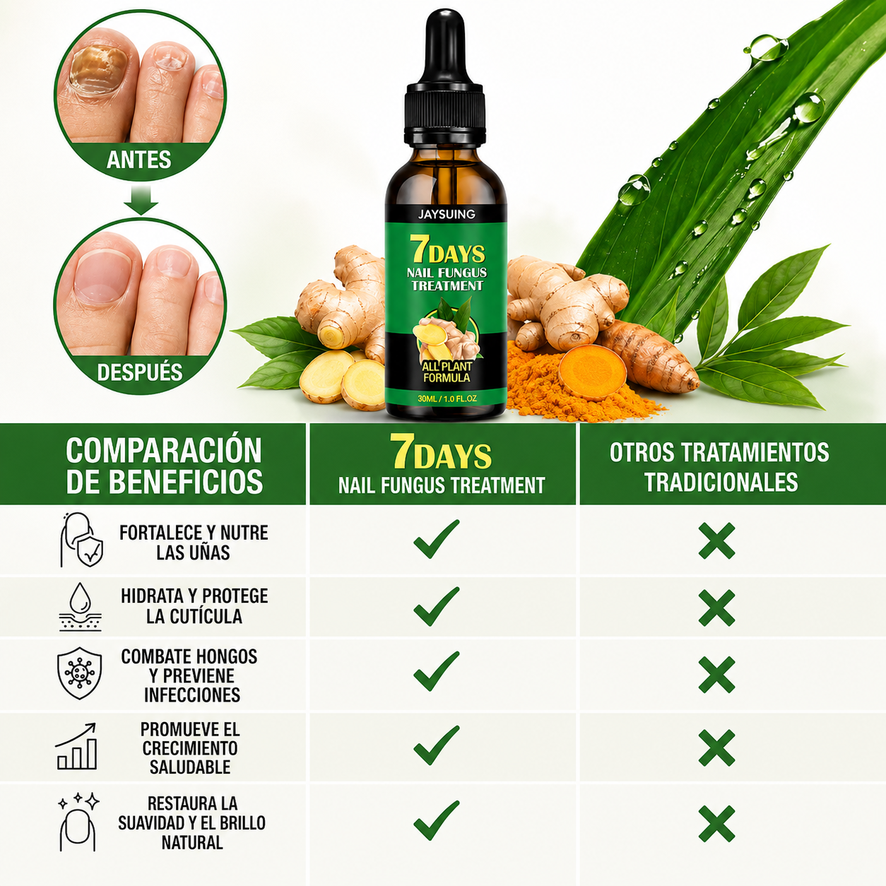 TRATAMIENTO ANTIHONGOS PARA UÑAS 100% NATURAL