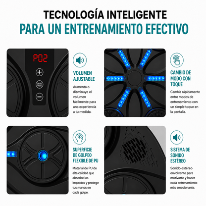 ReflexBox™ Máquina de boxeo inteligente - Bluetooth Integrado, Ejercicio Completo para Todo el Cuerpo, Ideal para Toda la Familia