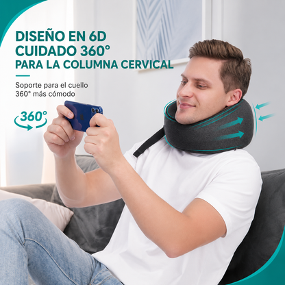 Viaja Confort™ Almohada de viaje - Reduce la tensión en cuello y hombros y Evita despertarte con molestias.