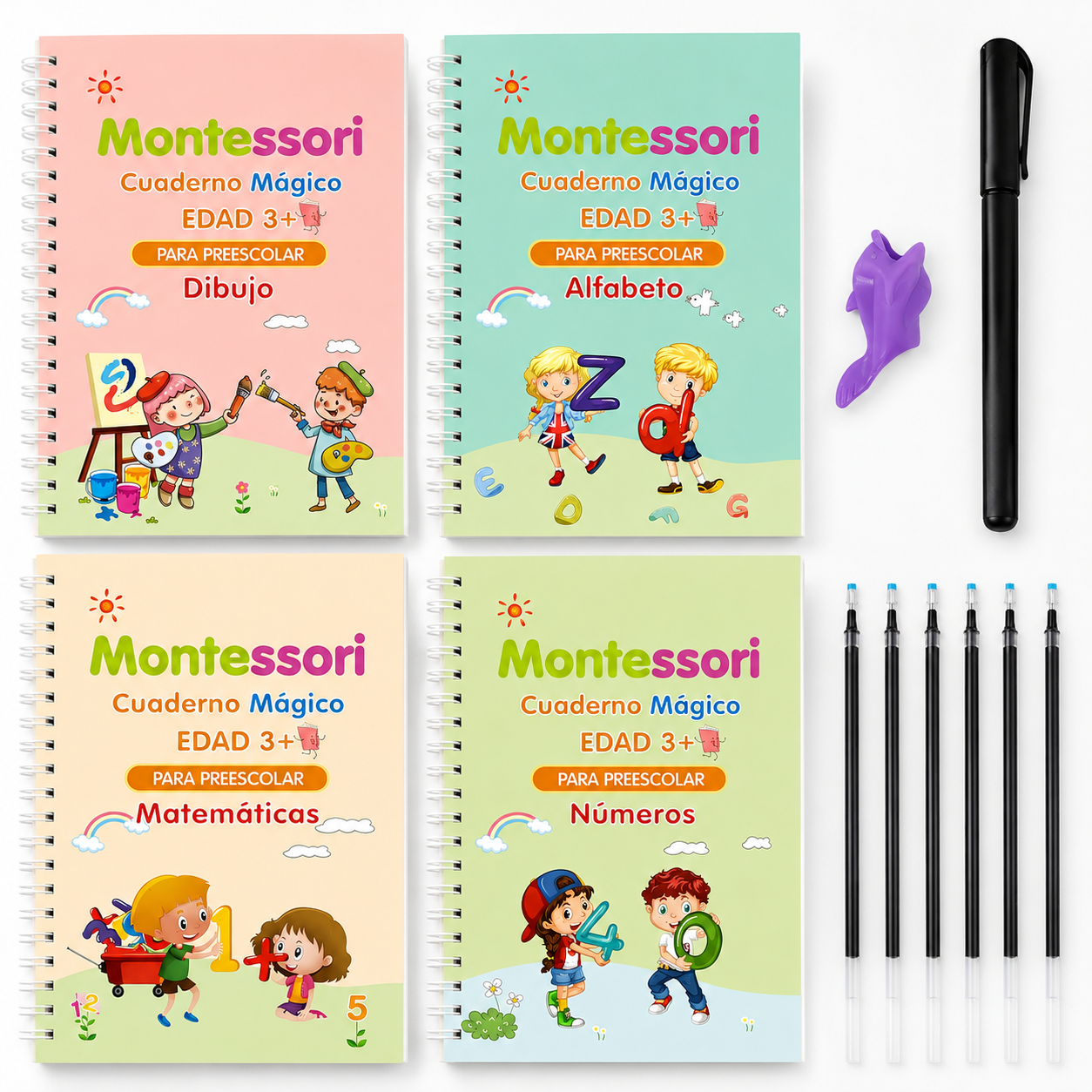 MAGICWRITE Cuaderno Mágico para Niños - Mejora la caligrafía, Ideal para niños de diferentes edades y niveles de aprendizaje.