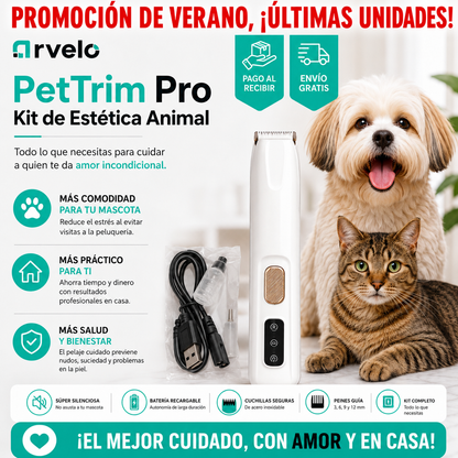 PetTrim Pro Kit de Estética Animal — Corte rápido y seguro sin tirones + Envío Gratis Hoy